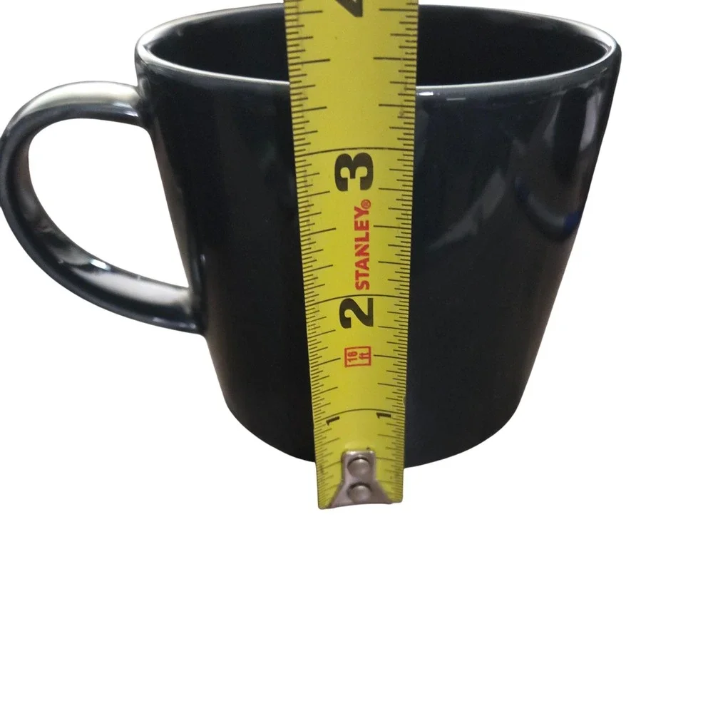 Crate‎ & Barrel set Denim Coffee Mugs Ceramic Glossy Finish Modern Design